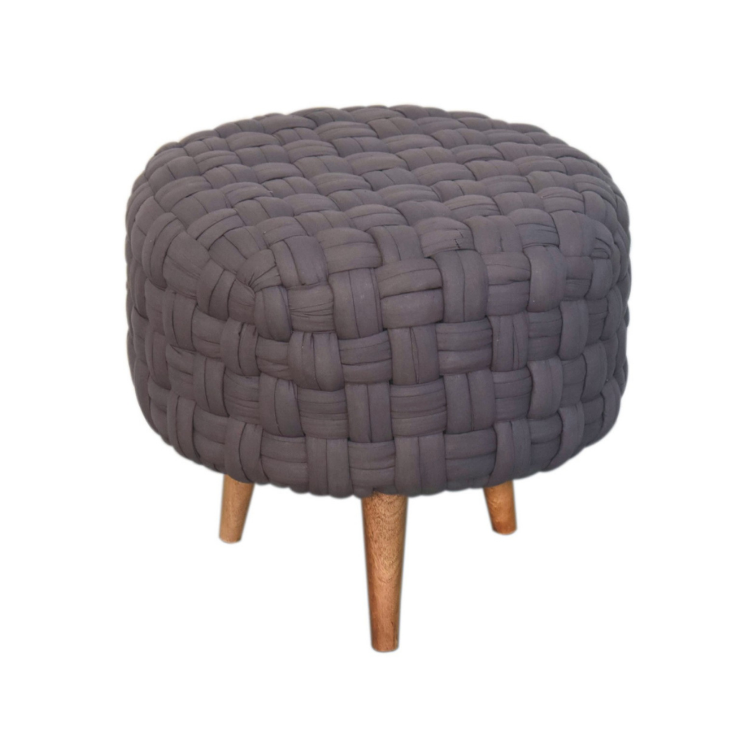 Grey Tube Footstool