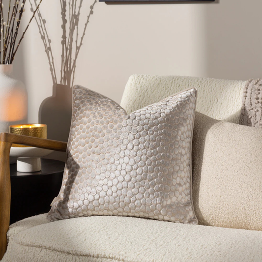 Moonbeam Velvet Piped Cushion Cover