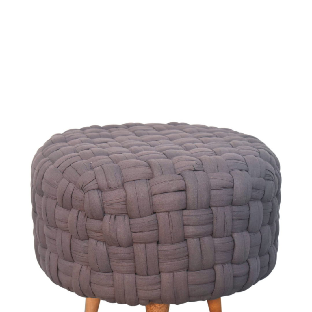 Grey Tube Footstool