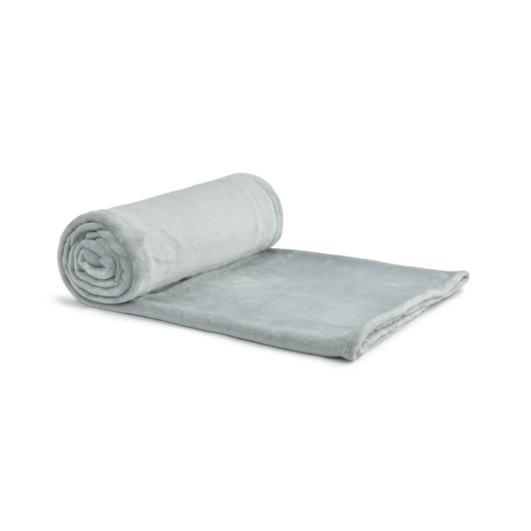 Silver Flannel Fleece Blanket