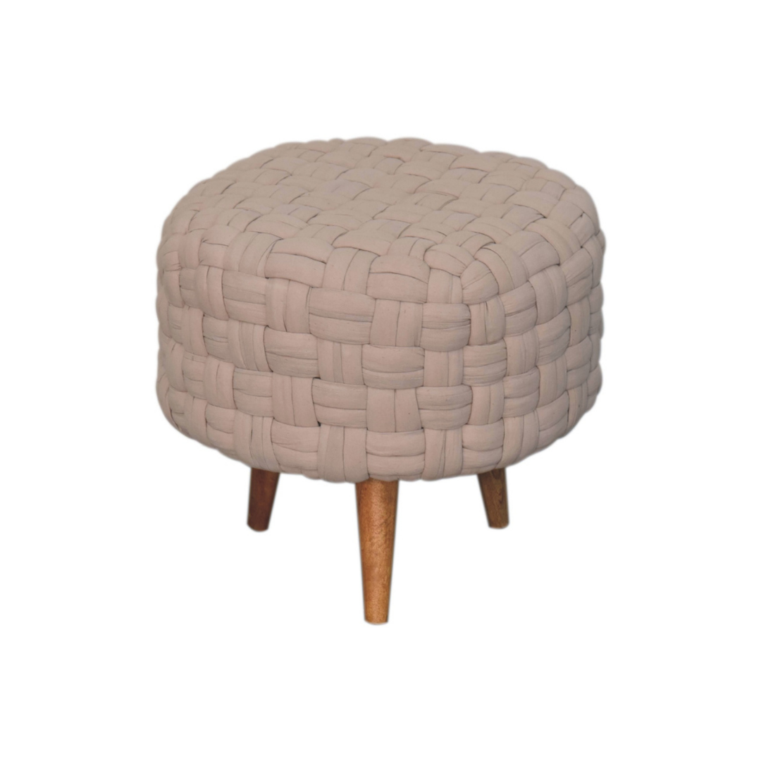 Cream Tube Footstool
