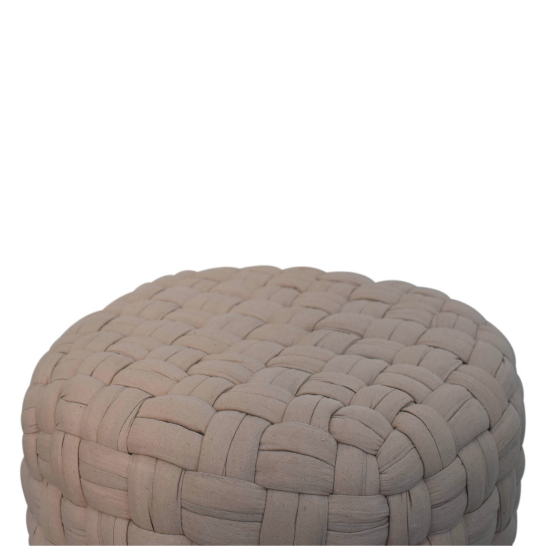 Cream Tube Footstool