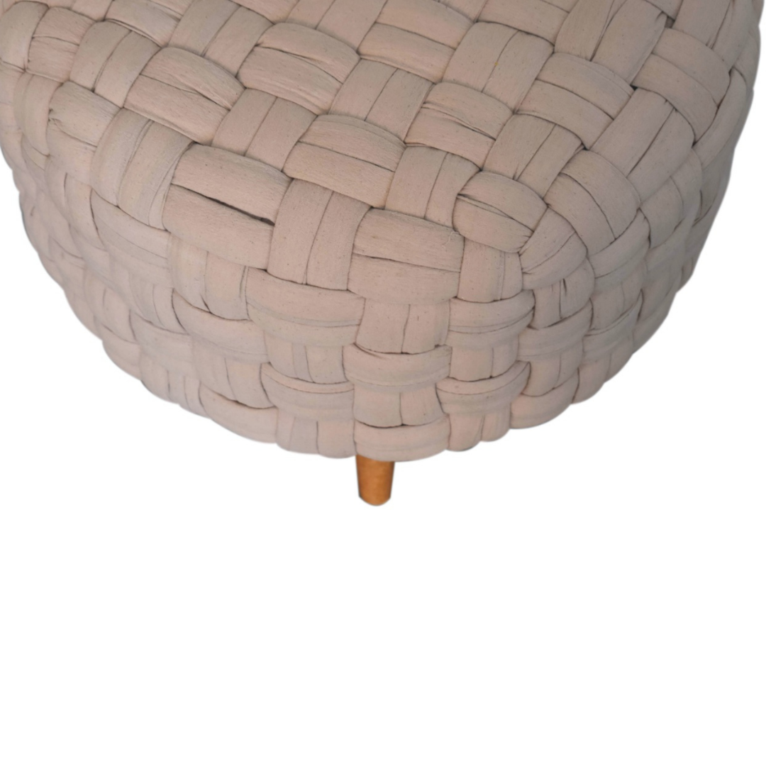Cream Tube Footstool