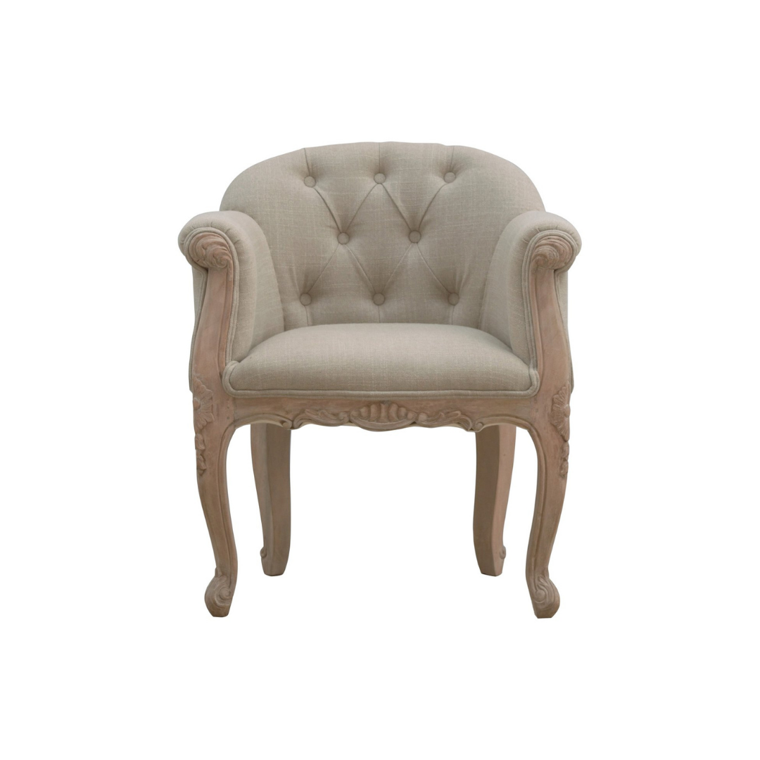 French Style Deep Button Chair