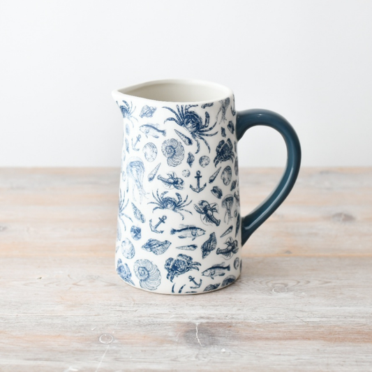 Large Coastal Print Jug