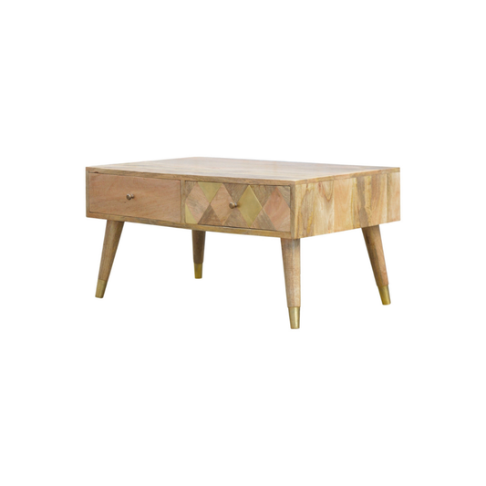 Oak-ish Gold Inlay Coffee Table