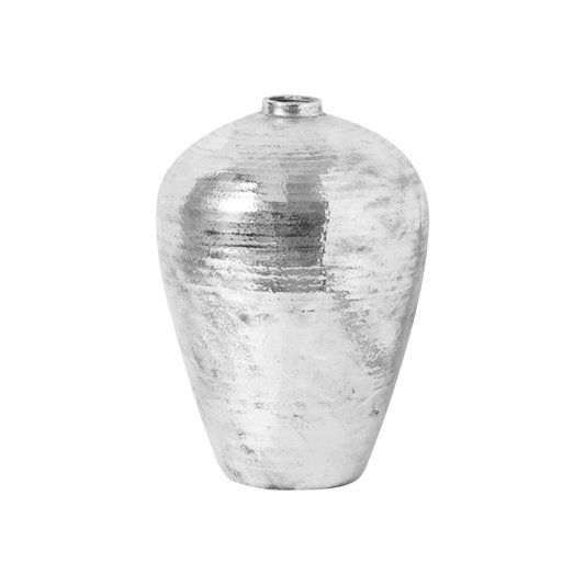 Large Hammered Silver Astral Vase