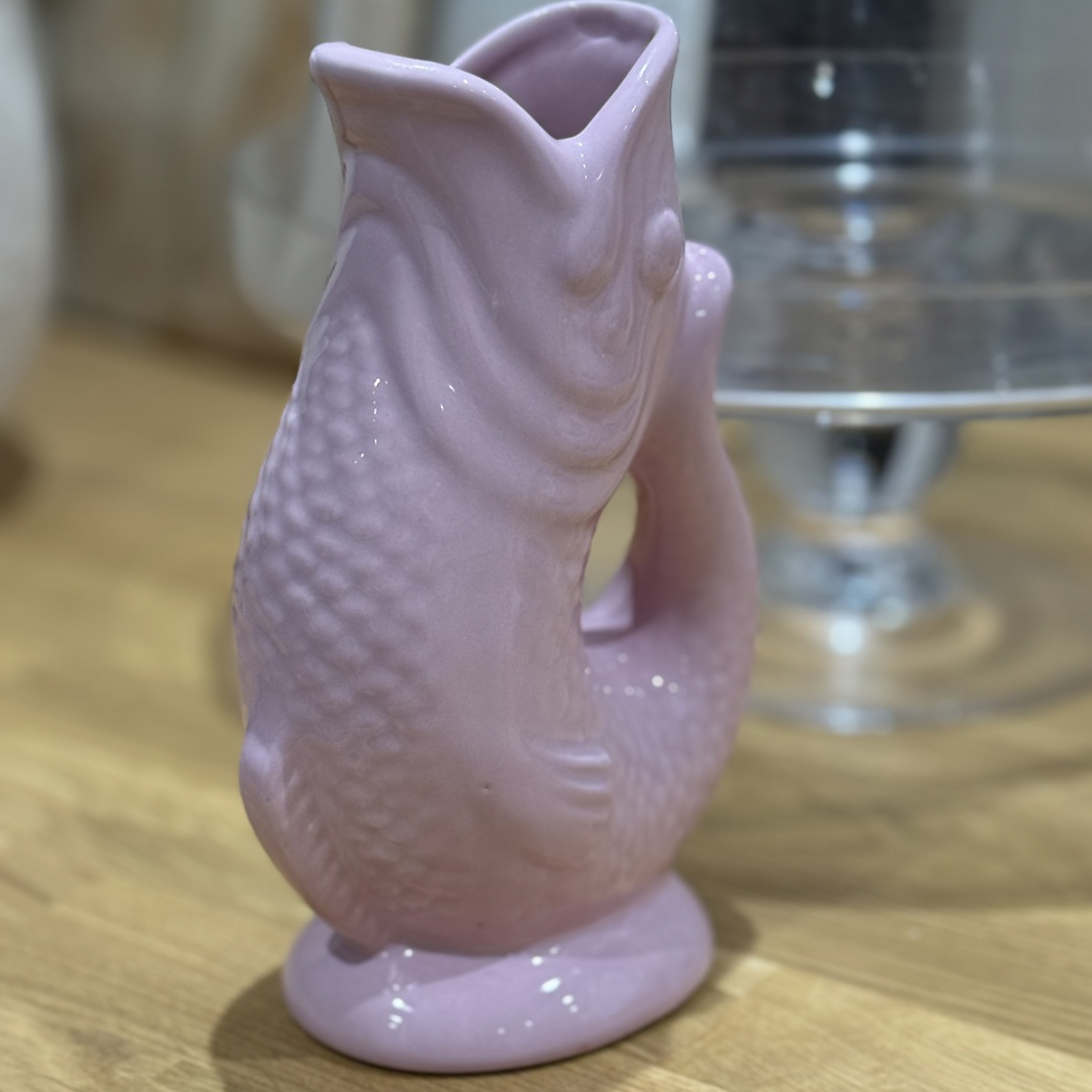Pink Ceramic Fish Vase