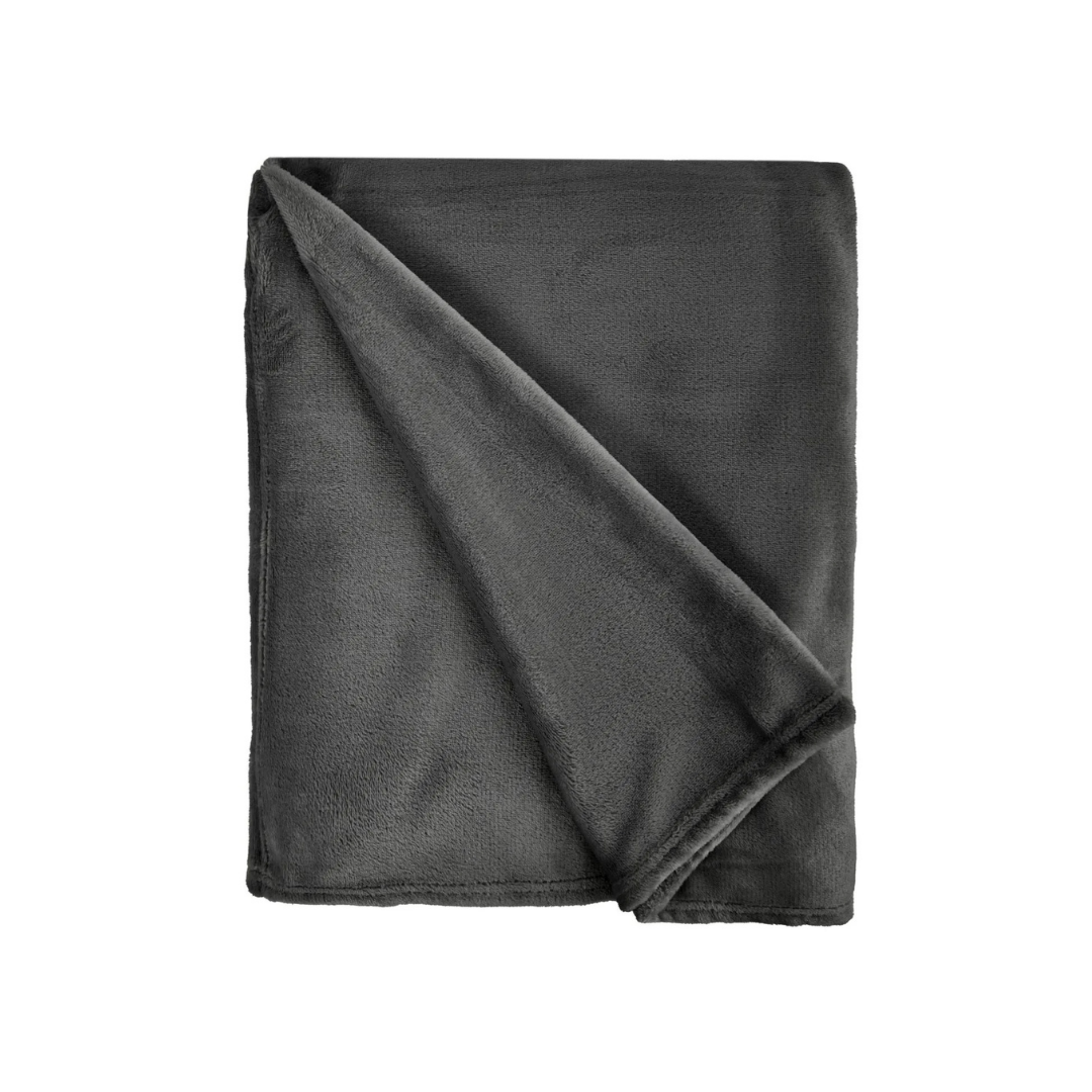 Charcoal Flannel Fleece Blanket
