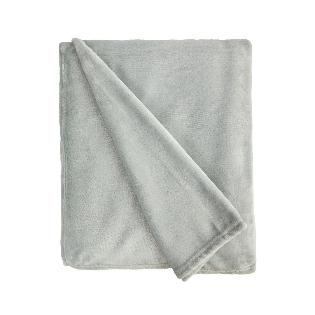 Silver Flannel Fleece Blanket