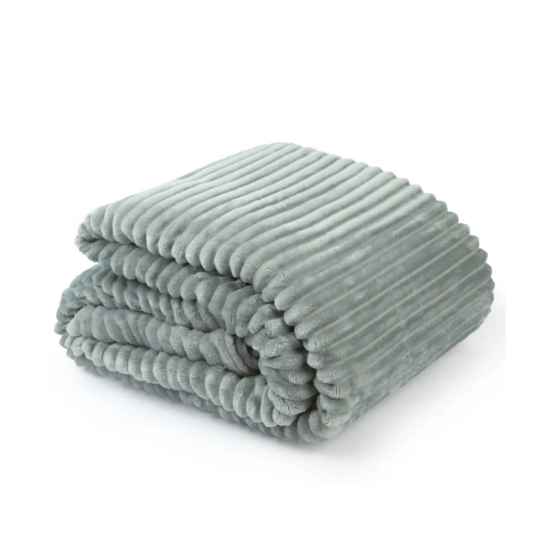 Silver Dahlia Fleece Throw