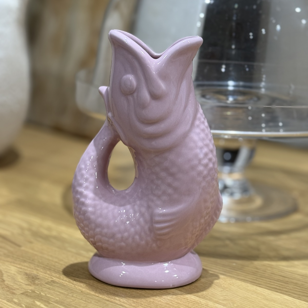 Pink Ceramic Fish Vase
