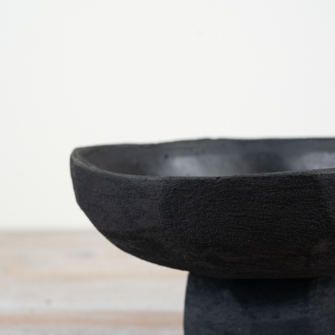 Black Decorative Cement Bowl