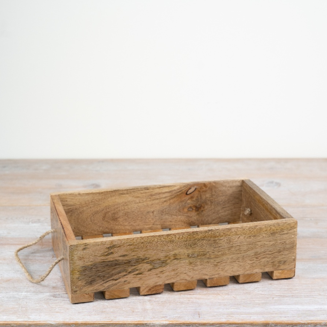 Slatted Wooden Tray, 30cm
