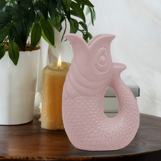 Pink Fish Jug Vase (20cm)