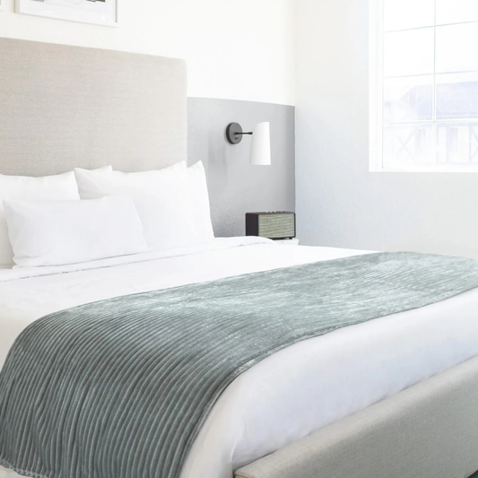 Silver Dahlia Fleece Throw