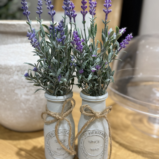 Two Assorted Artificial Lavender Plants
