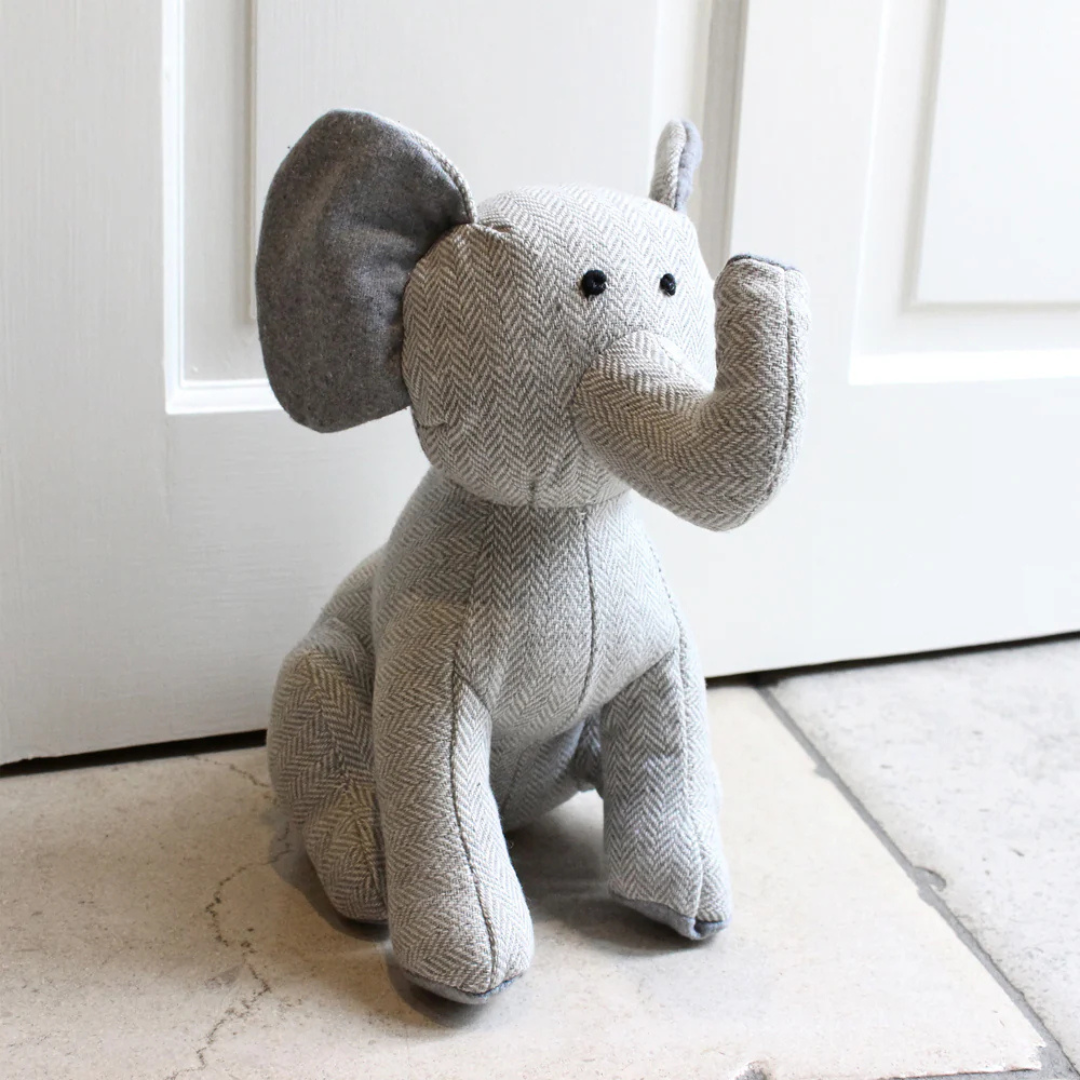 Elephant Herringbone Door Stop