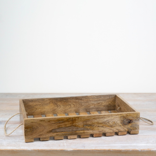 Slatted Wooden Tray, 40cm