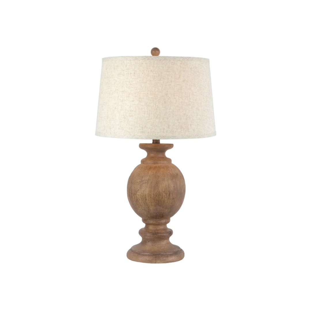 Clarion Table Lamp With Edged Linen Shade
