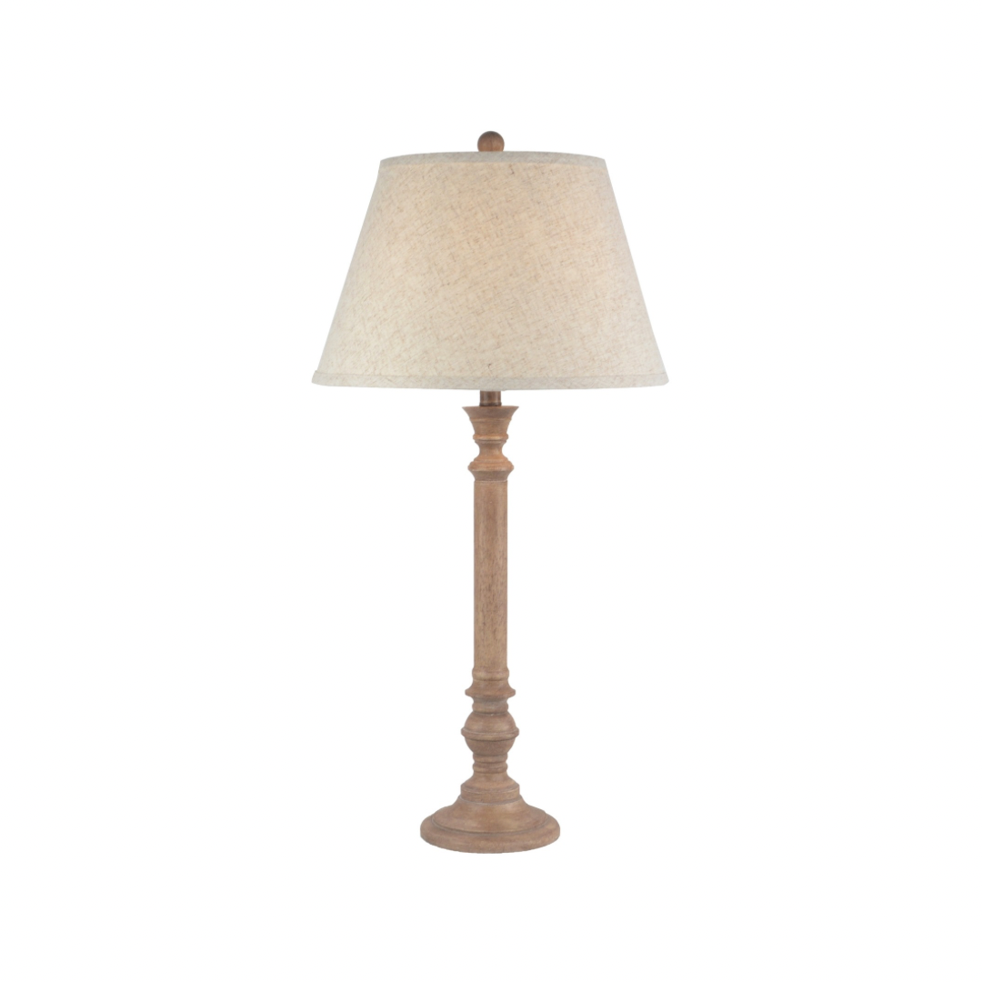 Solenne Table Lamp With Edged Linen Shade