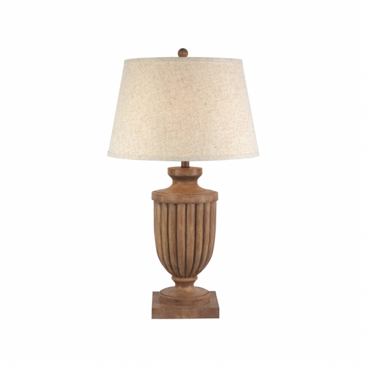 Tassora Table Lamp With Edged Linen Shade