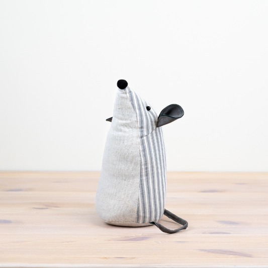 Grey Stripe Mouse Doorstop